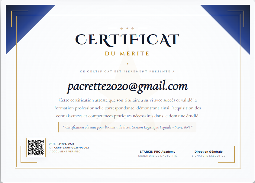 Aperçu du certificat
