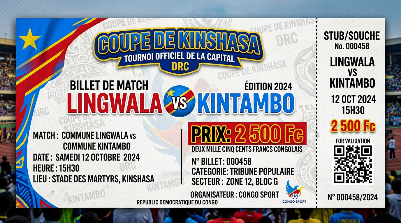 Billet Cokin Lingwala vs Kintambo